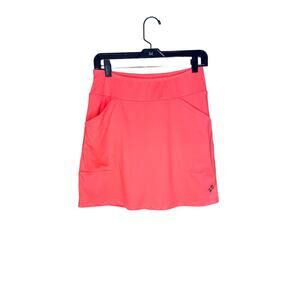 Jofit pull on stretch skort pink/orange activewear pockets women's size small